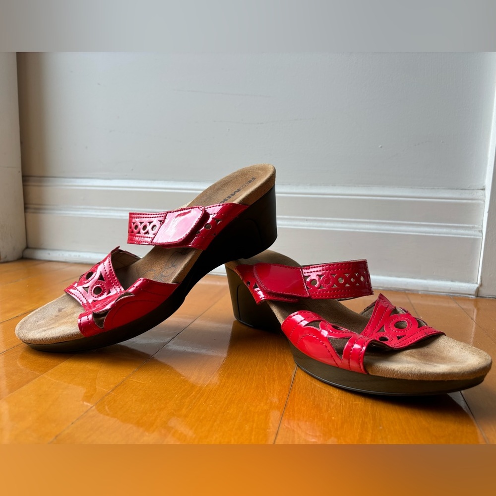 Red summer sandals